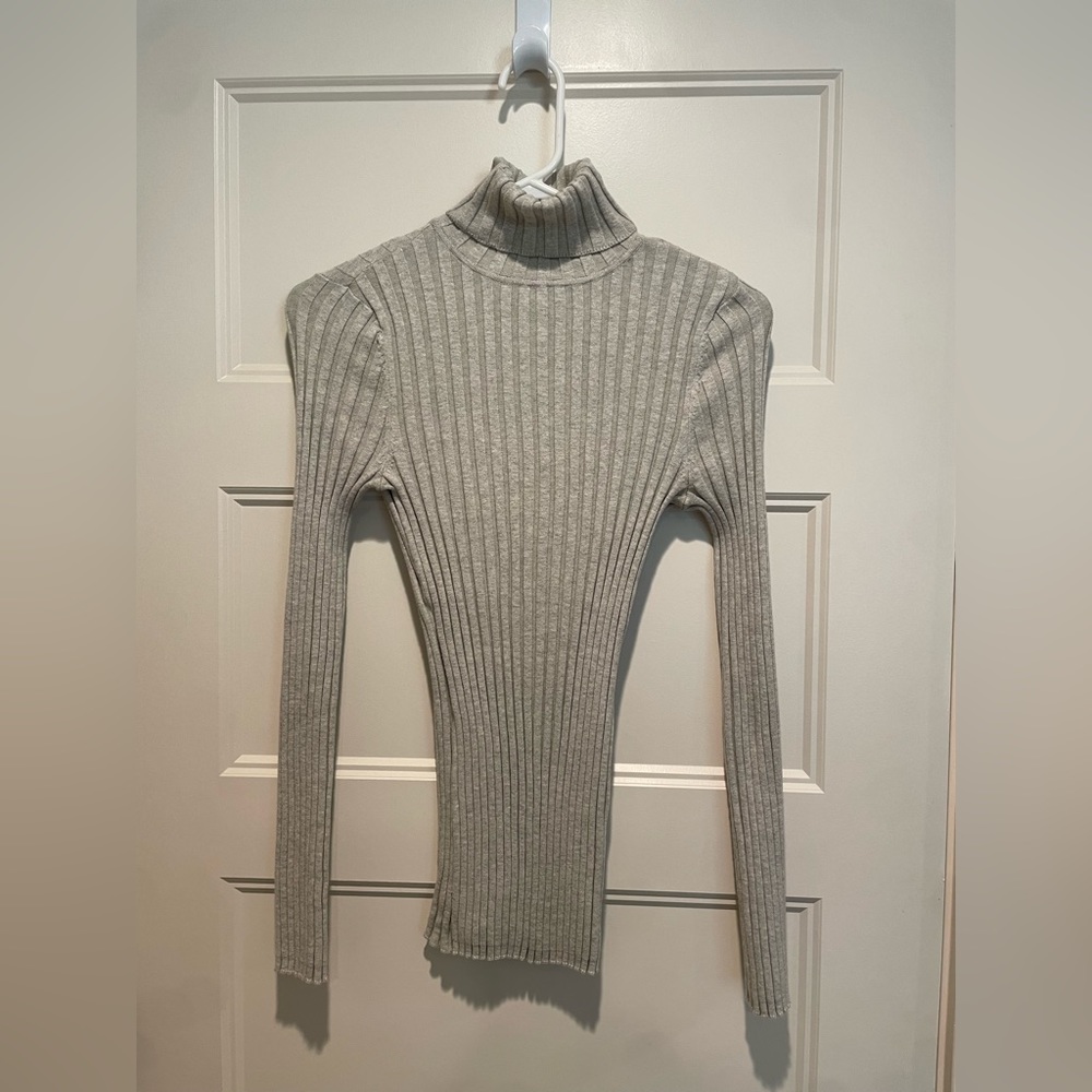 Sundance organic cotton ribbed turtleneck sweater